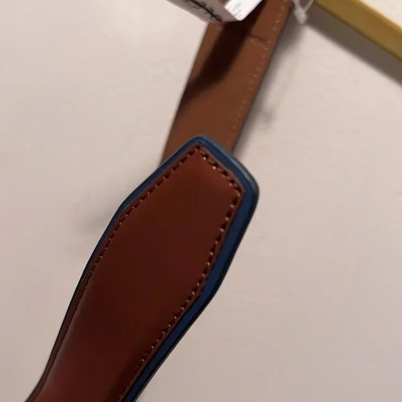 Cole Haan Pop Edge 32mm size 30 Tan/Blue Belt NWT